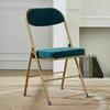 Silla plegable ins retro pana respaldo anticuado silla de comedor estudiante universitario dormitorio universitario dormitorio silla de ordenador taburete
