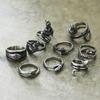Anillo de Moda para Hombre de Acero de Titanio con Serpiente del Zodíaco Enrollada Año del Zodíaco Serpiente 2025 Este Año de la Vida Anillo de Dedo Simple Avanzado