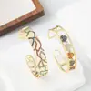 Novo Ins Europeu e Americano Novo Personalizado Banhado a Cobre Pulseira Larga Dourada Oca de Amor Olho Palma Pulseira para Mulheres