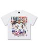 2025 Equipo de Fútbol Americano Transfronterizo de Verano Americano Retro Algodón Manga Corta Pesada Camiseta de Hombre Cuello Pequeño Manga Corta Hombre