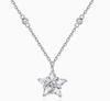 Pulsera de plata de ley S925 con circonitas y estrella de la suerte, collar de estrella Vega con un toque de dulce sentido, regalo de San Valentín.
