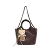 Bolso tipo cubo de moda para mujer, elegante bolso de hombro, versión coreana, color liso, moderno para el uso diario, exquisito bolso de hombro