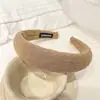Faixa de Cabeça com Coroa Alta para Mulheres, Novo Estilo com Toque de Luxo, Faixa de Cabelo Larga Versátil para Sair, Acessório de Cabelo para Lavar o Rosto