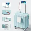 Maleta pequeña de 20 pulgadas para llevar en cabina, pequeña de 18, para viajes cortos, con asa extensible, funda de piel, femenina, nueva 2025, mini, apta para avión