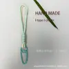 Lanyard para Teléfono Móvil Trenzado Súper Bonito Llavero para Mujer Elegante de Muñeca Material DIY Antirrobo