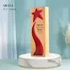 Trofeo de Cristal Creativo de Madera Grabado Personalizado Medalla de Competencia Producción Placa Autorizada Premio al Empleado Destacado Souvenir