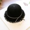 Sombrero de Paja Nuevo para Niños Estilo Coreano Sombrero Parasol Sombrero de Cubeta para Bebé de Mujer Sombrero de Pescador de Playa con Lazo Pequeño Fresco para Verano