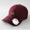 Gorra de Béisbol Unisex de Ala Suave, Color Liso, Bordado de Cara Sonriente Simple, Sombrero de Pico de Pato Versátil y a la Moda para Uso Casual y Protección Solar