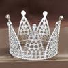 Decoração de flores transfronteiriça Coroa Liga Diamante completo Mini Bolo de aniversário infantil Coroa Flores Materiais de embalagem