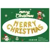 Rosa Dorado Navideño Transfronterizo 16 Pulgadas Letras Inglesas Papel de Aluminio Película de Aluminio Globo Fiesta Navideña Set de Fiesta Mayoreo
