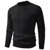 Novo suéter masculino de malha trançada com gola redonda transfronteiriço, blusa de tricô masculina de manga comprida slim fit estilo coreano de inverno