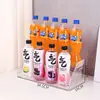 Estante de almacenamiento de bebidas, estante de exhibición de escalera transparente de acrílico de escritorio, estante de almacenamiento multicapa para bocadillos y jugos, estante de supermercado