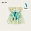 [Nuevo Vestido Estilo Chino] Vestido de Verano Floral Estilo Nacional Cheongsam para Niñas Vestido de Princesa para Bebé Vestido de Línea A para Niños