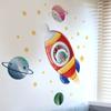 Pegatinas de Pared de Cohete de Dibujos Animados Universo Planeta Transfronterizas Decoración de Habitación Infantil Decoración de Pared Embellecimiento Papel Autoadhesivo Dropshipping