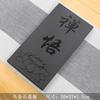 Bandeja de Té de Piedra Natural Negra Dorada Accesorios para Mesa de Té Incrustada para Hogar Cubierta de Piedra Entera Mesa de Té con Fuga
