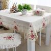 Estilo Pastoral Toalha de Mesa de Tecido Bordado Poliéster Oco Cadeira de Jantar Preço Preço Doméstico Multi-uso Dust Cover Pano de Jantar Toalha de Mesa Atacado