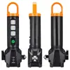 Lanterna Martelo Multifuncional Transfronteiriça com Luz Forte, Carregamento USB, Alerta de Emergência Piscante Vermelho e Azul, Martelo de Fuga, Lanterna Luz de Trabalho