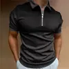 Camisa Polo de Manga Corta para Hombre Amazon Estilo Europeo y Americano Cuello Solapa Corte Ajustado Nuevo