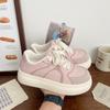 Zapatos Blancos Gruesos Color Blanco Leche para Mujer, Feos y Lindos, Nuevos de Verano 202, Zapatillas Transpirables Chic de Nicho, Zapatos de Pan para Deporte