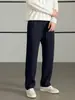 Calça casual masculina Hengyuanxiang, nova coleção outono 2026, design leve e luxuoso, calça esportiva de malha masculina, moda masculina