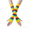 Guantes calcetines de algodón arcoíris venta directa de fábrica exportación explosiones ebay AliExpress Amazon caliente