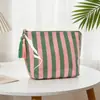 Nuevo neceser de PVC brillante a rayas transfronterizo, bolsa de aseo impermeable de gran capacidad, bolsa de almacenamiento portátil para viajes de negocios y de placer