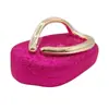 Bolso de Mano Transfronterizo Nuevo Importado Bolso de Mano de Diamantes para Cena Bolso de Mano Diagonal de un Solo Hombro Bolso de Mano de Diamantes para Banquete de Bodas para Mujeres