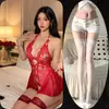 Camisón de encaje puramente sensual con copas para mujer, ropa de dormir sexy de alta gama con diseño calado, prenda de estar cómoda de una sola pieza
