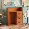 Elevador de Monitor tipo Cajón Madera Retro Escritorio Multifuncional Computadora Completa HN37ZZ1 Gabinete de Oficina