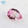 Huagang gema pêra em forma de melancia turmalina pedra nua atacado gota em forma de rosa vermelho gradiente anel superfície artificial BX08