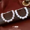 Pulseira de Pérolas e Zircônia em Forma de Flor, Pulseira de Pérolas Estilo Palácio Retrô Francês, Joias de Luxo Leve e de Alta Qualidade, Nicho
