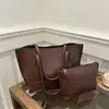 Bolsa Feminina Casual para o Dia a Dia com Textura Simples Retrô 2026 Outono Nova Elegante de Grande Capacidade Ombro Único de Mão Bolsa Tote Feminina