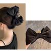 Moño Escape Princesa Pinza de Agarre Doble Cara Negro Pasador de Pelo de Alto Sentido Parte Trasera Cabeza Pinza de Tiburón Accesorios para el Cabello Sombrerería Venta al por Mayor