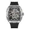 Reloj Bugatti Nuevo para Hombre Reloj Personalizado de Dragón Temperamento en Relieve Moda Extranjera Forma de Barril Reloj Mecánico