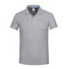 Camisa de fábrica de publicidade em grupo - malha de algodão com contas para adultos e crianças - ferro - cinza escuro - manga curta - gola polo com lapela