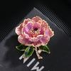 Broche de Flor Peônia de Alta Qualidade, Tendência Nacional de Alta Qualidade para Mulheres, Broche Corsage Clássico Chinoiserie, Acessórios Florais para Cheongsam e Dinastia Han