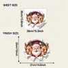 Fun-f1337 Creativo Papá Noel Rasgado Reno Imán para Refrigerador de Cocina Comedor Pegatina Decorativa para Embellecer el Hogar