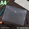 Pasta Plástica A4 Fosca Cor Sólida com Botão de Pressão de Grande Capacidade, Pasta Documental A5 Personalizável com Etiqueta de Velcro para Armazenamento