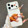 Funda de emoji divertida y peculiar con temática de vaca, adecuada para Apple 17 Pro, funda de teléfono personalizada con diseño de vaca acostada, funda suave para iPhone 18