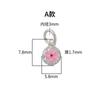 Nuevo S999 Plata Pura Nuevo Estilo Chino Colgante Sólido de Epoxi Rosa Flor de Durazno Colgante de Flor Pequeña Pulsera de Cristal DIY