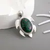Colgante de Piedra Natural y Cristal Estilo Europeo y Americano Collar DIY Aleación Incrustada Accesorios de Colgante de Joyería de Cristal Transfronterizo