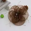 0363 fabricantes al por mayor para niños flor de gasa europea y americana temperamento flor para cabeza de escenario y fiesta horquilla con diamantes accesorios para el cabello