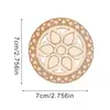 Accesorios para Joyería DIY Colgante de Madera Calada Flor de Ventana Virutas de Madera 60 mm-70 mm Al Por Mayor en Stock Madera Maciza