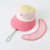 Sombrero Versátil para Niños, Tela de Secado Rápido, Estilo Delgado, Sombrero de Pescador de Ala Ancha, Bloques de Color, Sombrero de Cubo Desmontable, Sombrero de Malla Protector Solar para Verano 2026