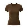 Traje deportivo para mujer 2026 nuevo modelo, de manga corta, estilo fino de verano, talla grande, secado rápido, top para entrenamiento de Pilates yoga