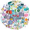 50 novos adesivos de educação científica, desenhos animados, equipamentos químicos, laboratório, personalidade, experimento científico, adesivos Amazon