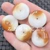 Pendente de Jade Pingente de Jade Gota d'Água Jade Branco Hotan de Xinjiang Platina Suet Jade Cabaça Peso Pingente Fivela Princesa Magnólia