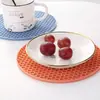 Almohadilla Aislante Posavasos Individual de Mesa Almohadilla de Silicona Ventas Transfronterizas Almohadilla Aislante de Silicona Nido de Abeja Redonda Soporte para Olla Almohadilla para Tazón Almohadilla para Mesa de Comedor