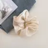 Goma de pelo transparente texturizada, versátil, de alta gama, oscura y minimalista para mujer, accesorio elástico para el pelo, estilo perezoso.