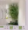 Decoración de Paisajismo Combinada de Bambú Plantas en Maceta de Interior Adornos Plantas Verdes Decoración de Ventana Bambú Artificial Denso Estilo Zen